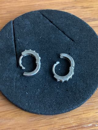 Lote dos pares pendientes plata