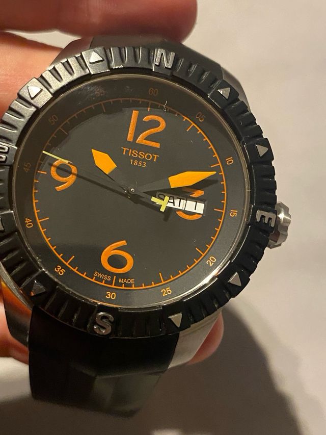Orologio automatico Tissot nero arancione
