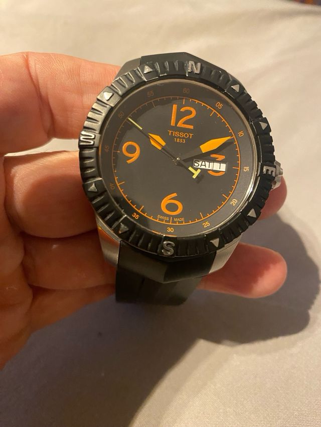Orologio automatico Tissot nero arancione