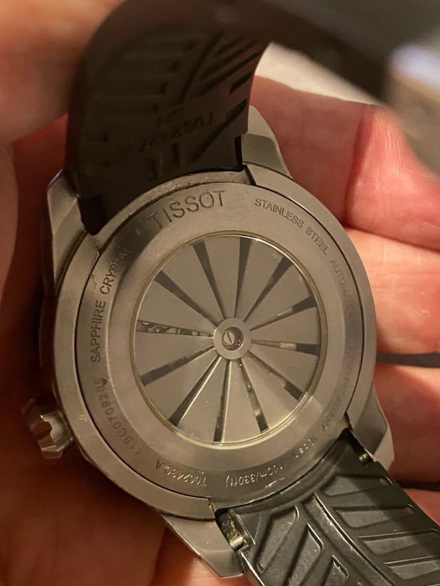 Orologio automatico Tissot nero arancione