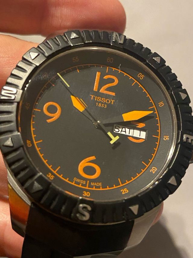 Orologio automatico Tissot nero arancione
