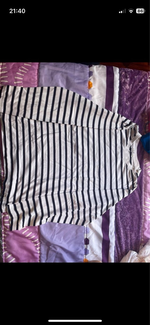 Camiseta de rayas manga larga