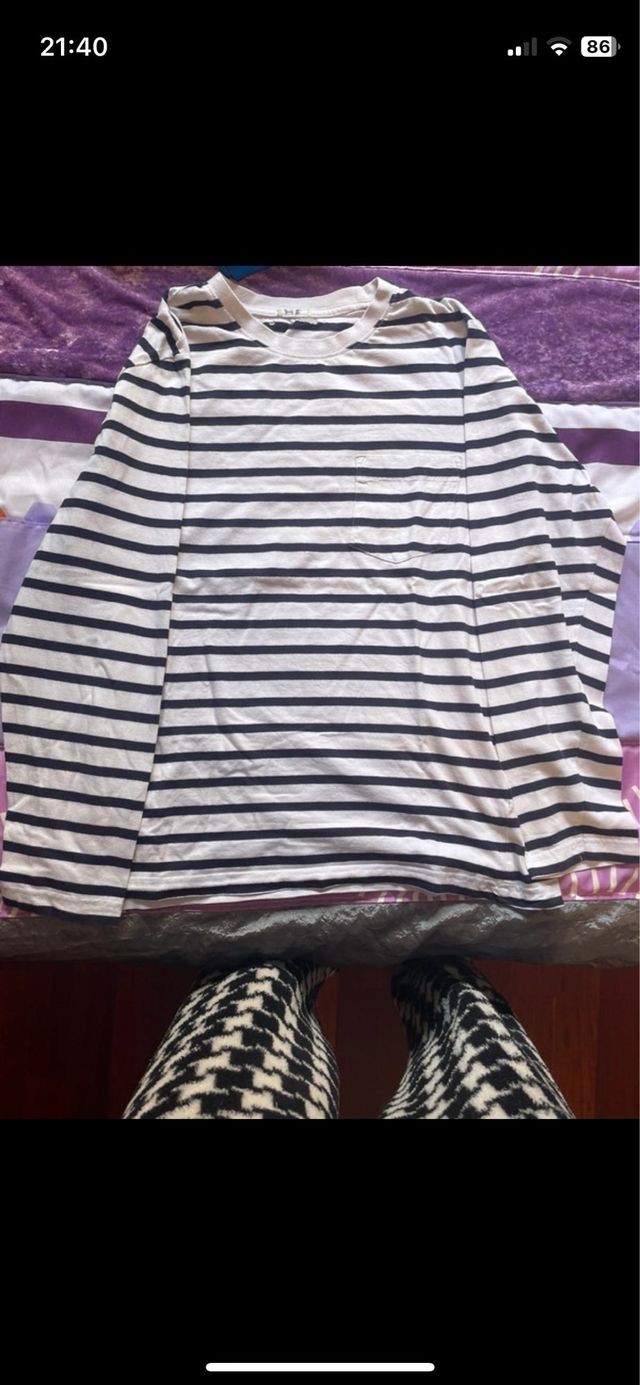 Camiseta de rayas manga larga