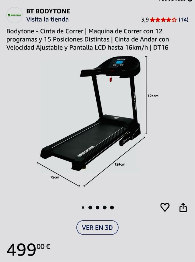 Cinta de correr bodytone dt16