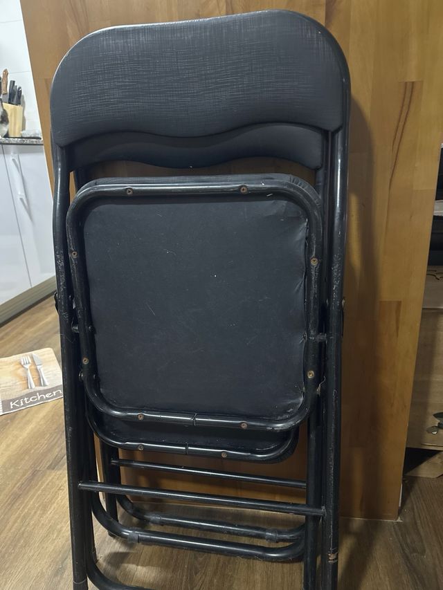 3 Sillas Plegables Negras