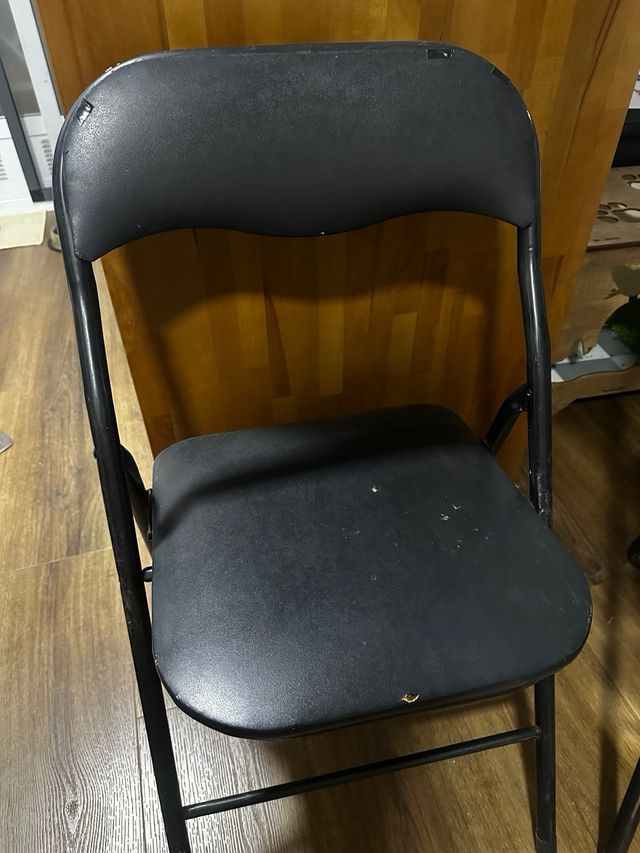 3 Sillas Plegables Negras