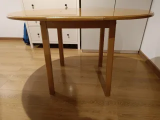 Mesa redonda extensible madera 90cm