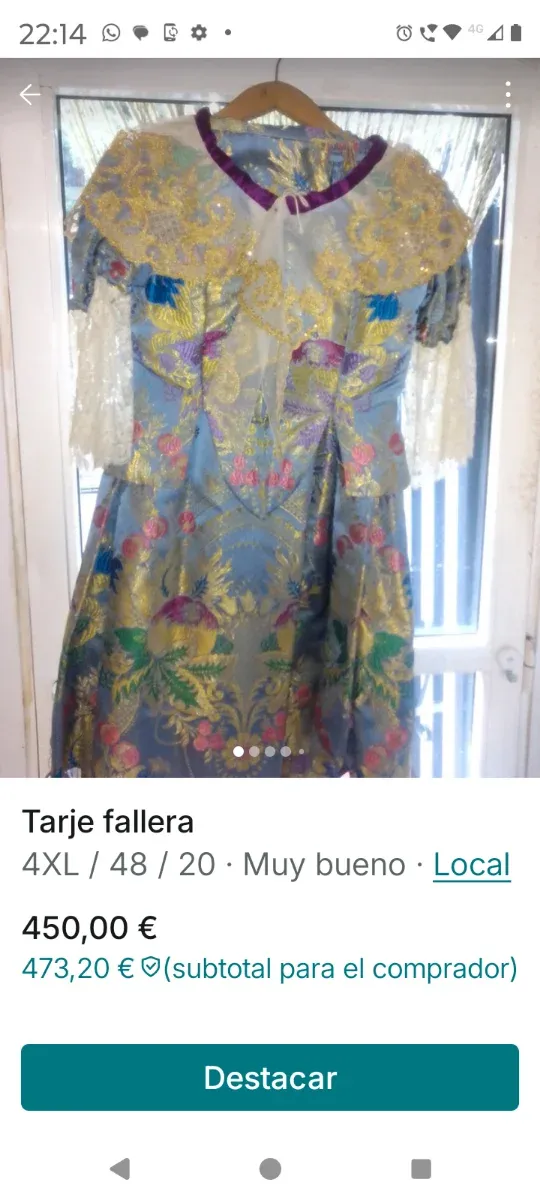 Traje fallera 4XL/48/20
