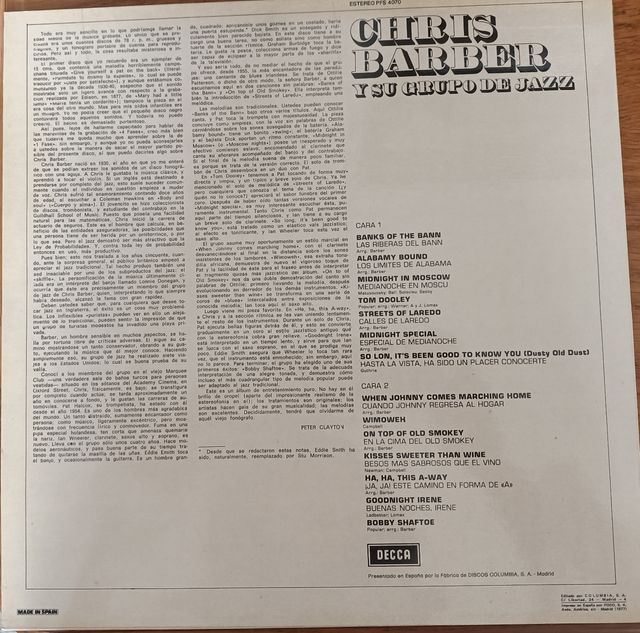 Vinilo Chris Barber Folk Style