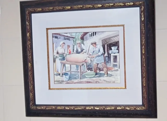 Quadro decorativo in legno e oro