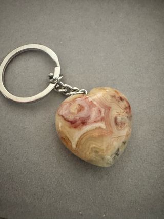 Porta-chaves Coração Pedra Natural