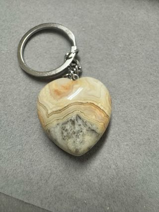 Porta-chaves Coração Pedra Natural