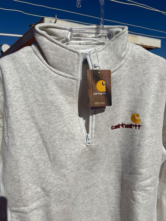 Sudadera Carhartt Half Zip Gris