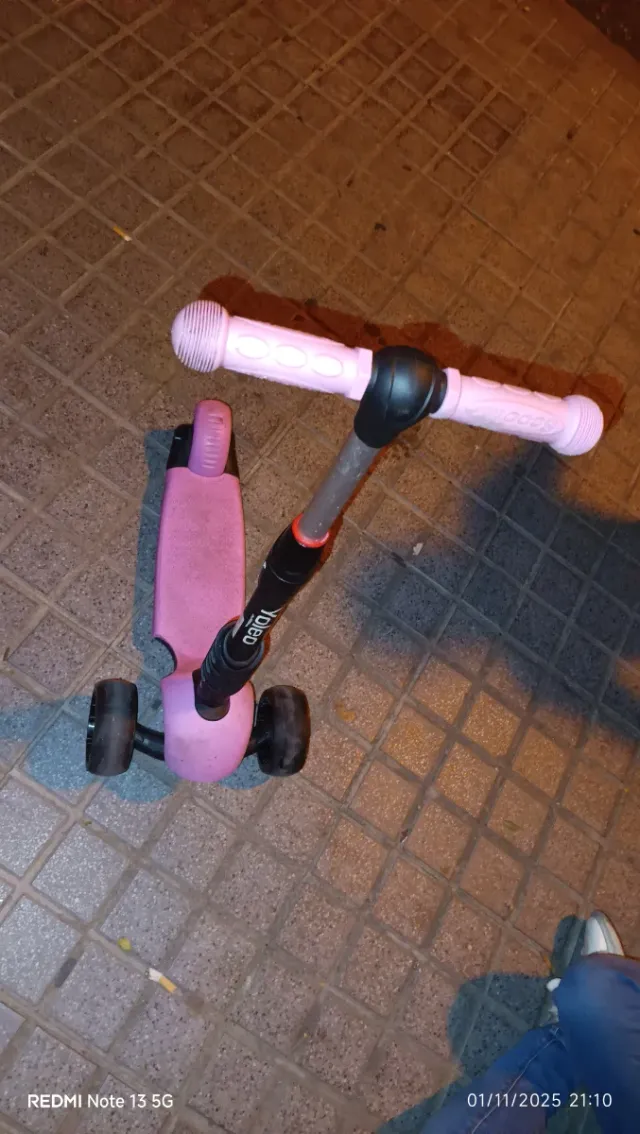 Patinete infantil rosa 3 ruedas