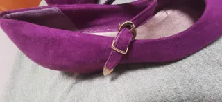 Zapatos de cuña morados Carolina Boix