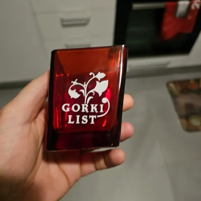 Bicchiere artistico Gorki List rosso