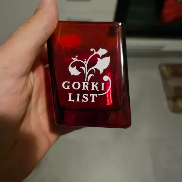 Bicchiere artistico Gorki List rosso