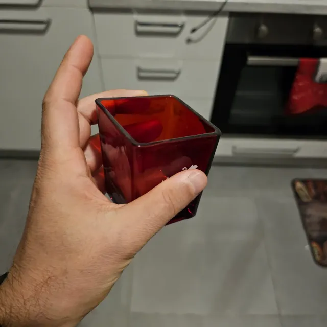 Bicchiere artistico Gorki List rosso