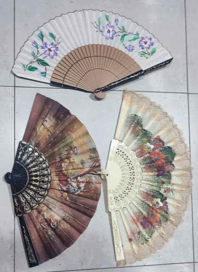 Lote 3 Abanicos Vintage