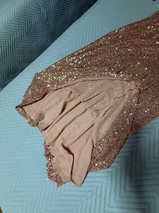 Vestido fiesta lentejuelas oro Pedro del Hierro