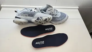 Zapatillas Padel Lacoste Grises y Blancas