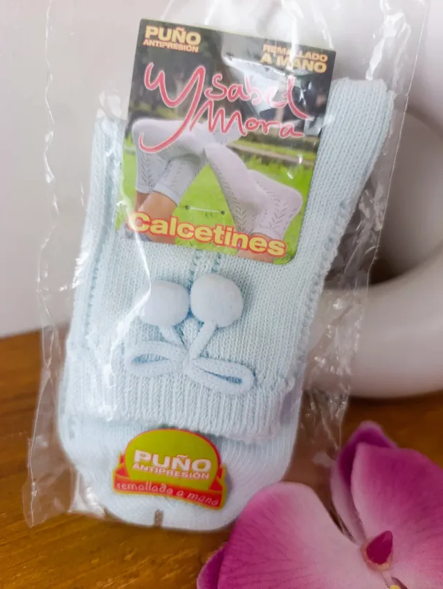 CALCETINES CELESTES NIÑA INVIERNO 