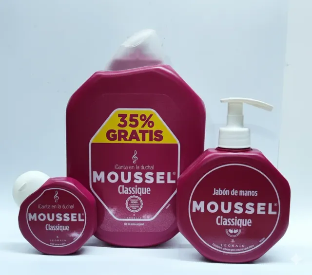 Pack 3 Moussel Baño y Ducha Clásique