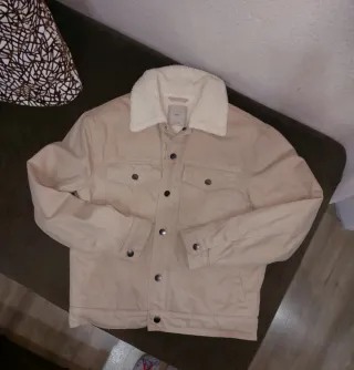 Cazadora Mango Beige con Borrego