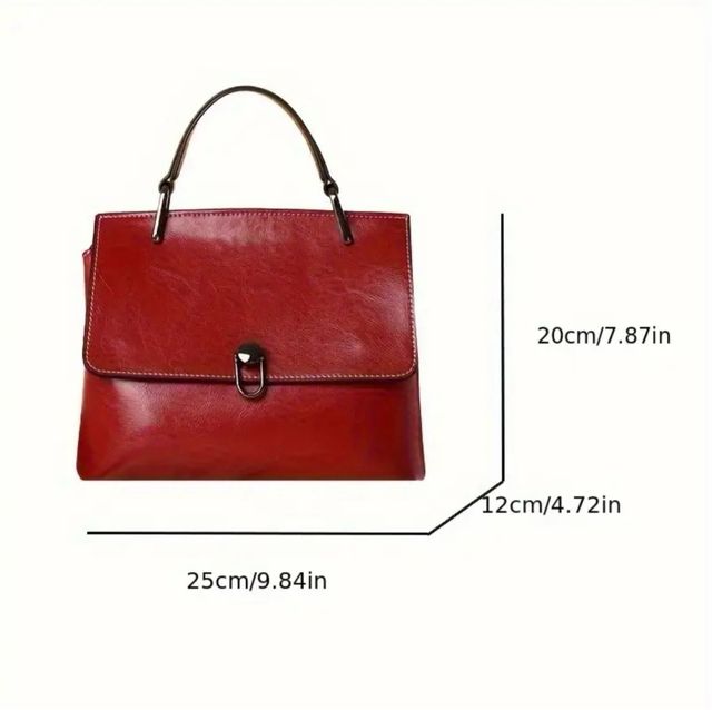 Borsa in vera pelle con tracolla rimovibile