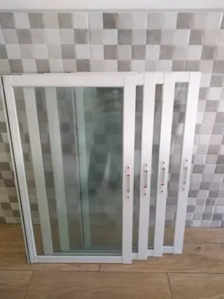 Ventanas correderas de aluminio blanco