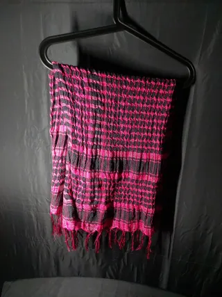 Bufanda Shemagh Árabe Ligera Rosa y Negra