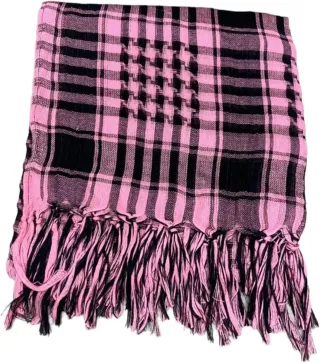 Bufanda Shemagh Árabe Ligera Rosa y Negra