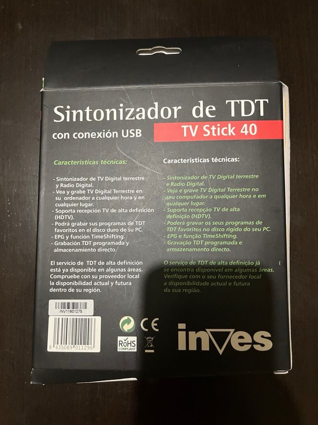 Sintonizzatore TDT Inves TV Stick 40 USB