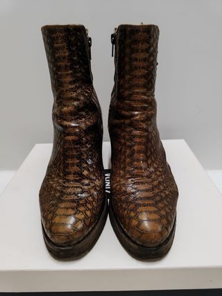 Botines piel efecto cocodrilo