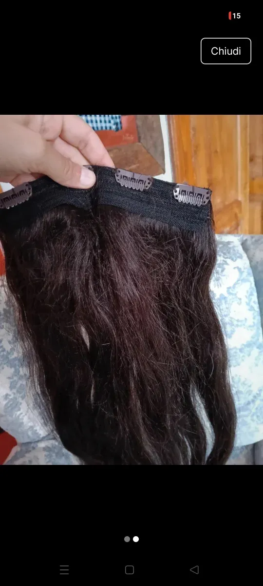 Extensiones Clip Capelli Veri 100% Castani