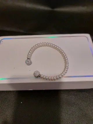 Pulsera Perlas y Plata Dama