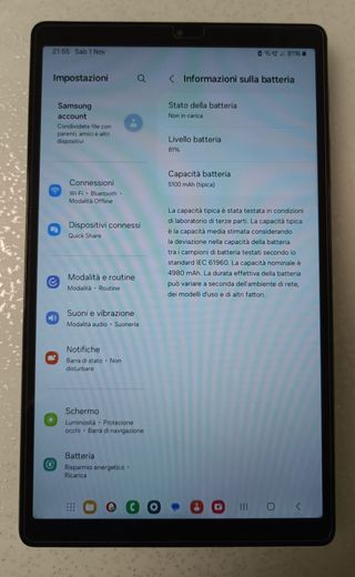 Samsung Galaxy Tab A7 Lite 8,7 LTE
Prov. ANCONA