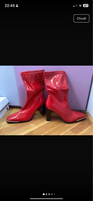 Stivaletti Rossi Tacco Alto