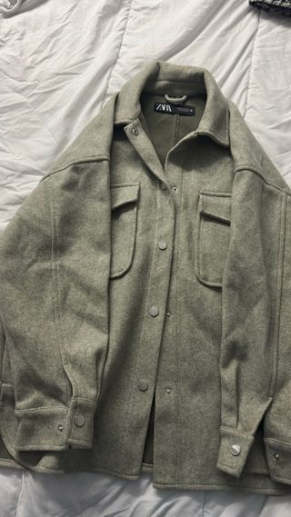 Camisa Zara Verde Talla M