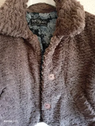 Chaqueta corta pelo marrón talla única