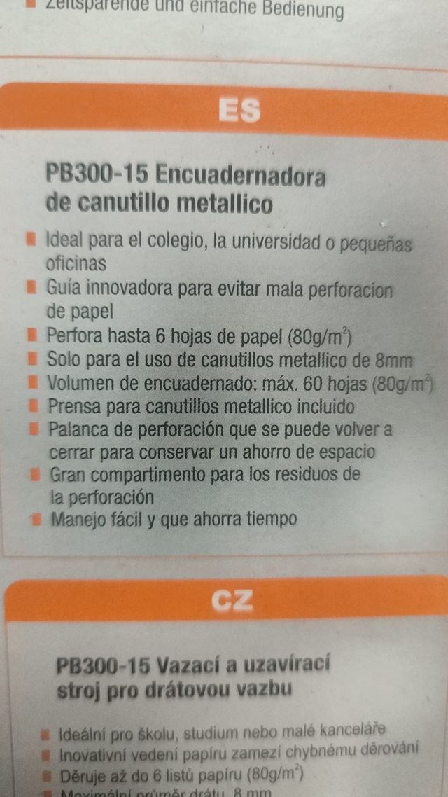 Encuadernadora Peach PB300-15 - Nueva