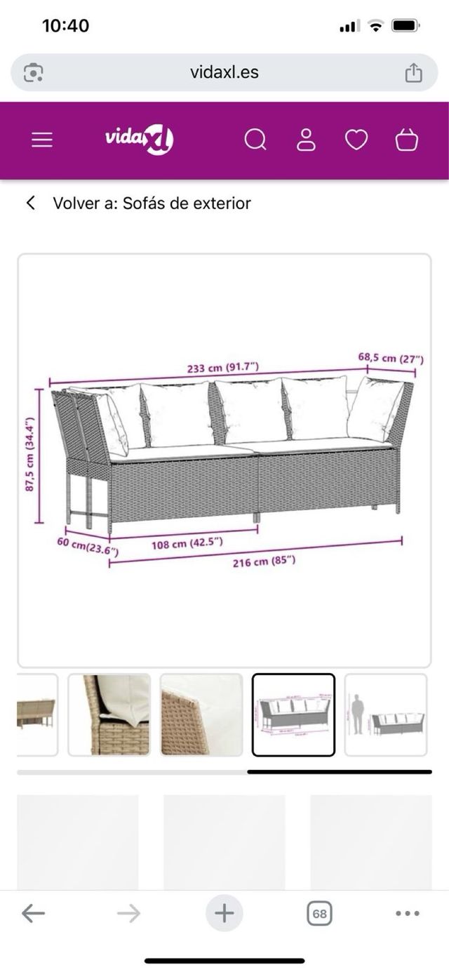 Conjunto Exterior: Sofá, Mesa y Taburetes NUEVO!!