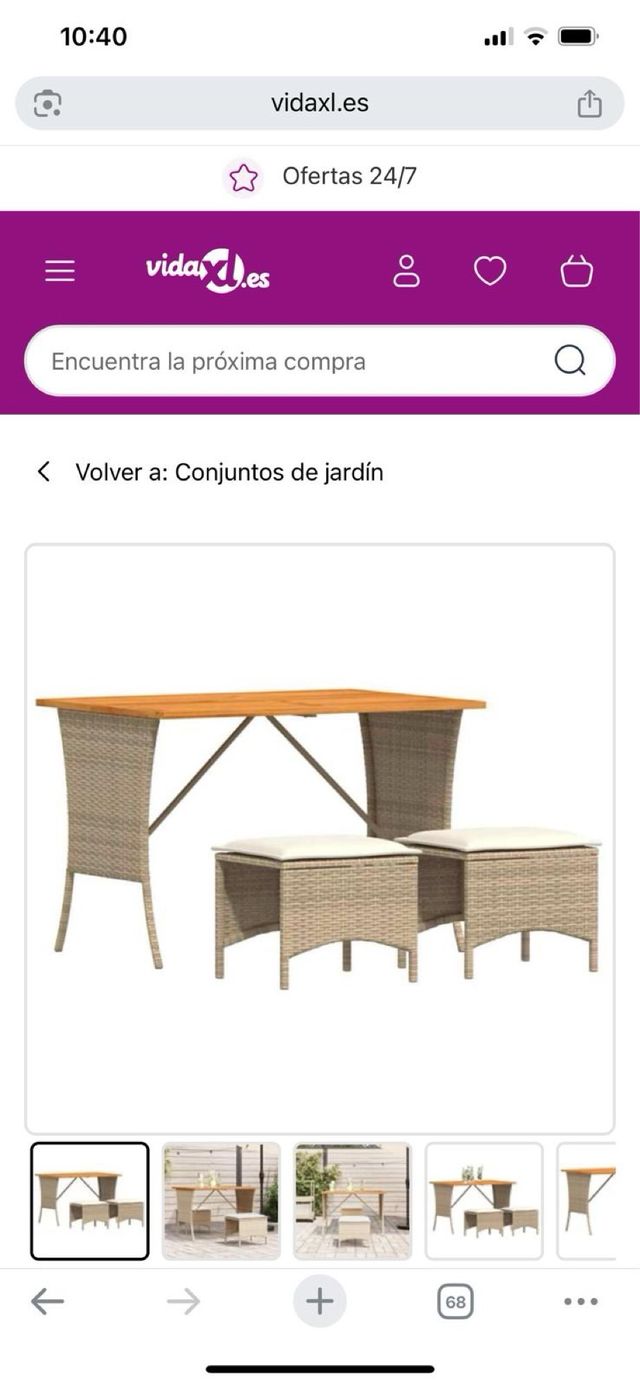 Conjunto Exterior: Sofá, Mesa y Taburetes NUEVO!!
