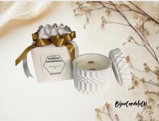 Candela in ceramica profumata cera di soia