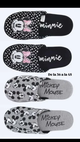 Zapatillas Disney Minnie y Mickey Mouse