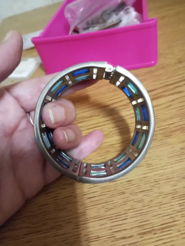 Brazalete Vintage con Cristales Azules