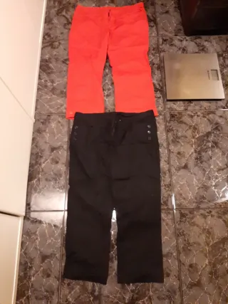 Lote 2 pantalones pirata mujer talla 44