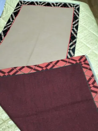 Sciarpa donna grande beige e rossa