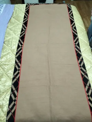 Sciarpa donna grande beige e rossa