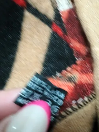 Sciarpa donna grande beige e rossa